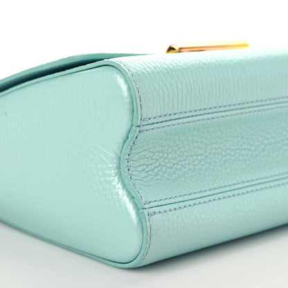 Louis Vuitton Iridescent Grained Calfskin Summer Splash Twist MM Blue 6 of 10