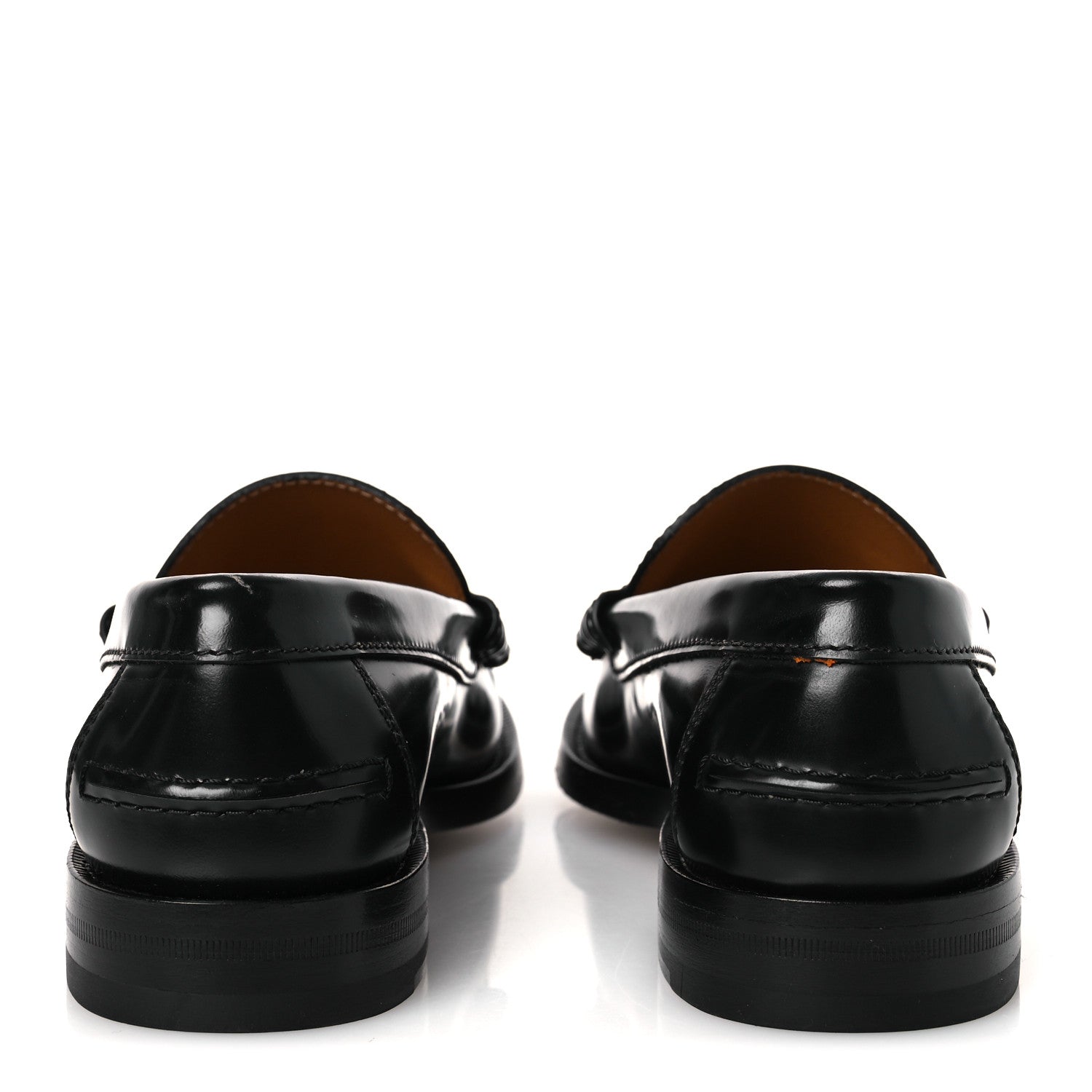 Gucci Millennial Ribot Cut Out Interlocking G Loafers 38 Black 6 of 12