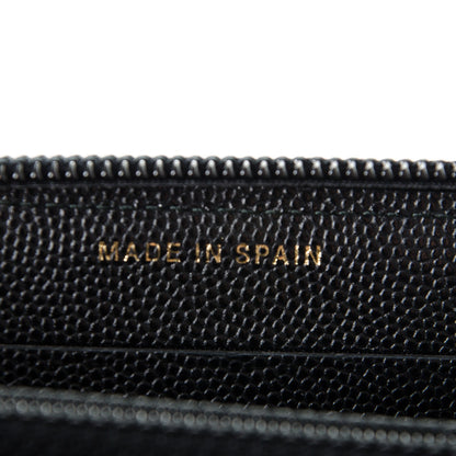 Chanel Caviar Quilted Boy Small Zip Around Wallet Black 7 of 8