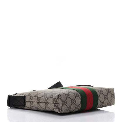 Gucci GG Supreme Monogram Web Messenger Bag Black 3 of 4