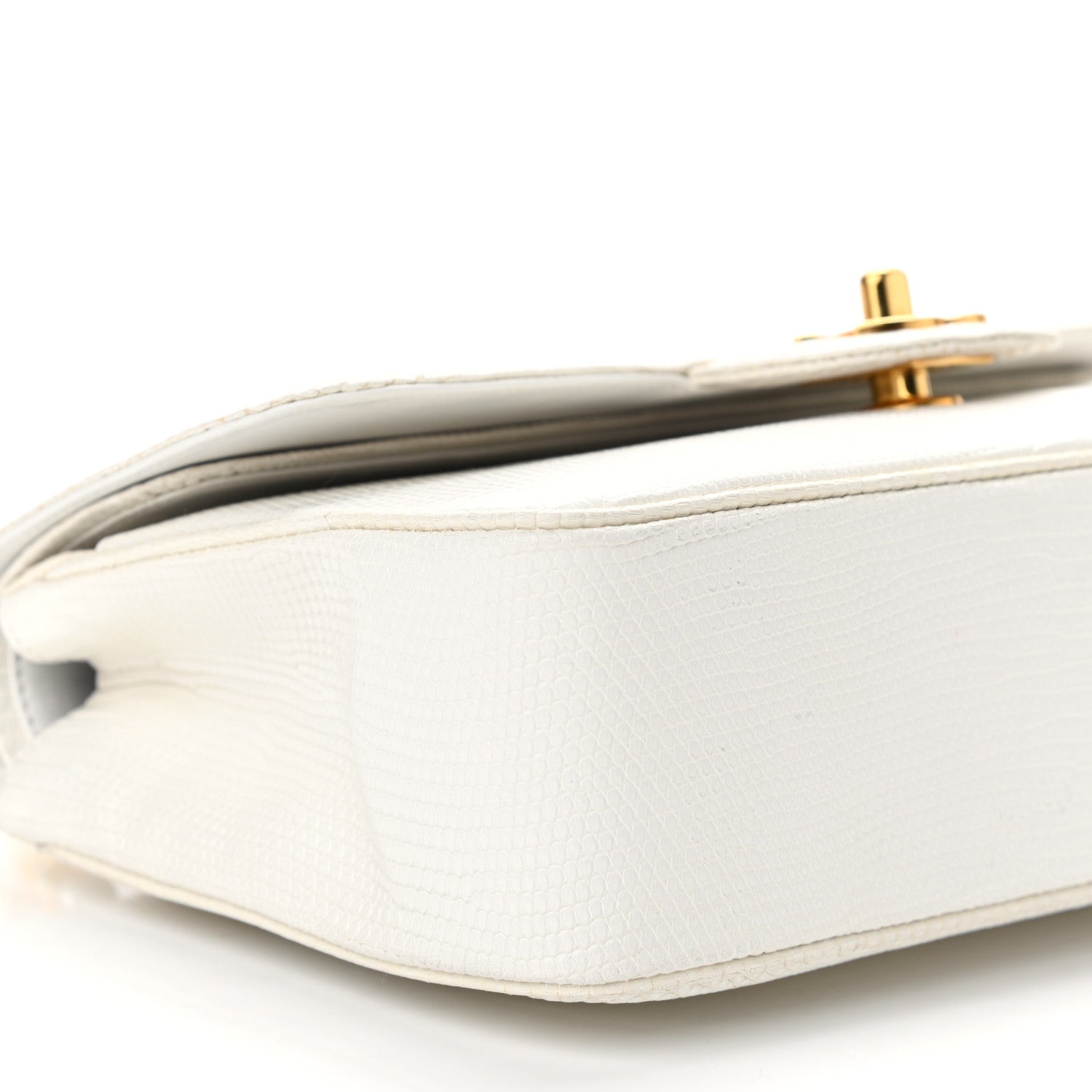 Chanel Lizard Small Double Flap White 9 of 10