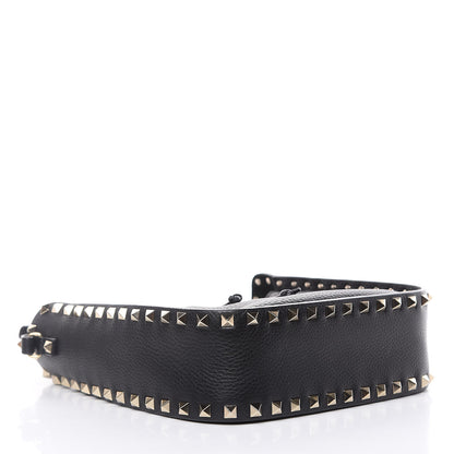 Valentino Garavani Grained Calfskin Rockstud Bucket Bag Black 4 of 9