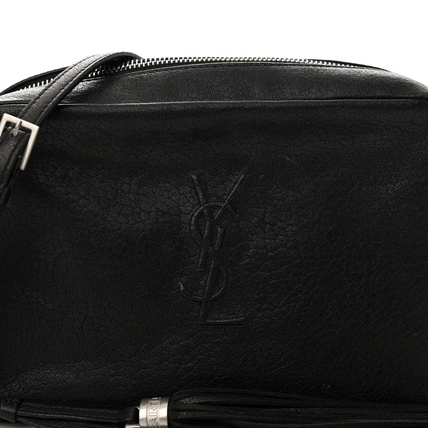 Saint Laurent Lambskin Monogram Small Lou Camera Bag Black 8 of 15