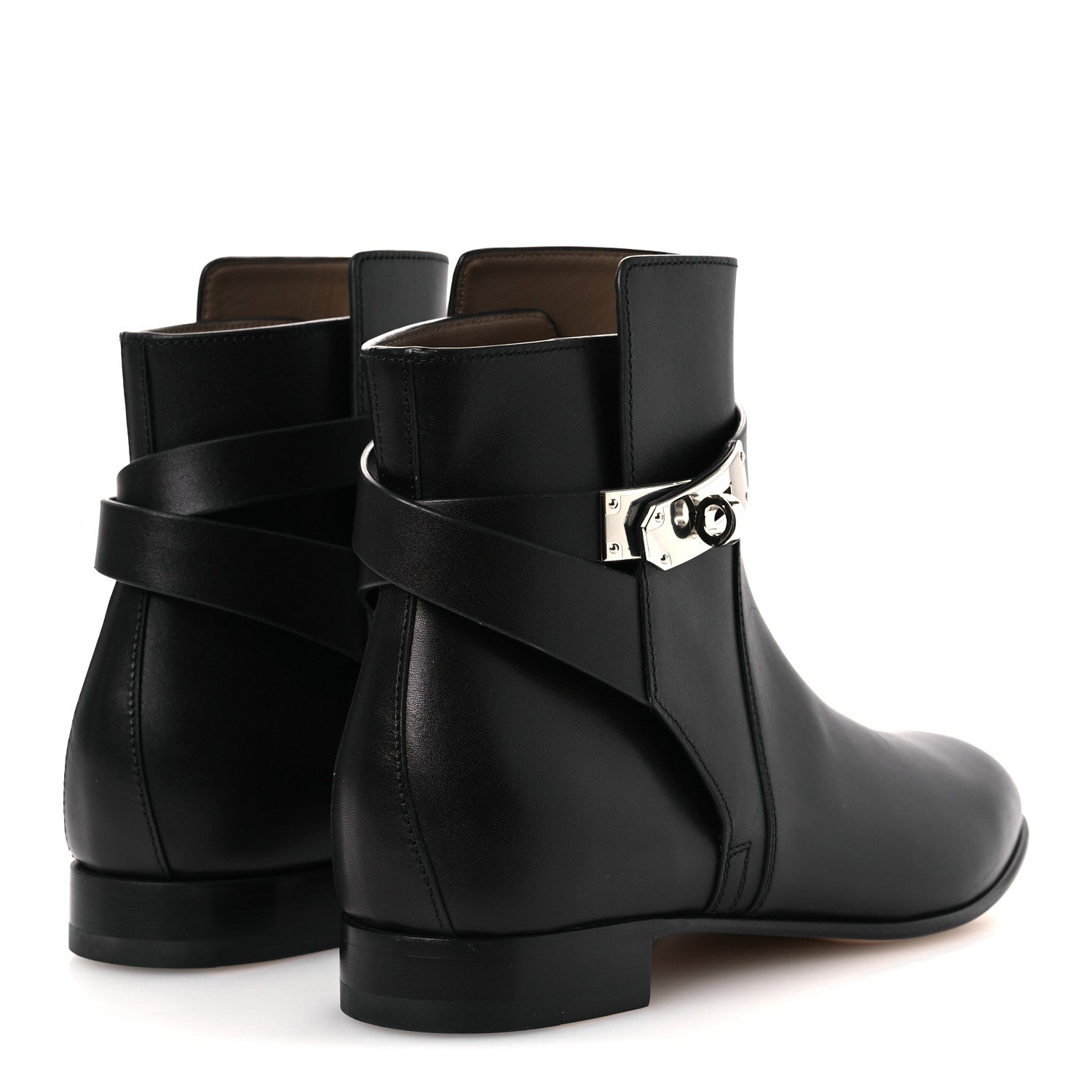 Hermes Calfskin Neo Low Boots 37 Black 5 of 12