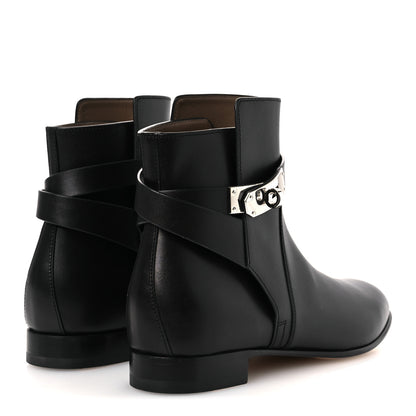 Hermes Calfskin Neo Low Boots 37 Black 5 of 12
