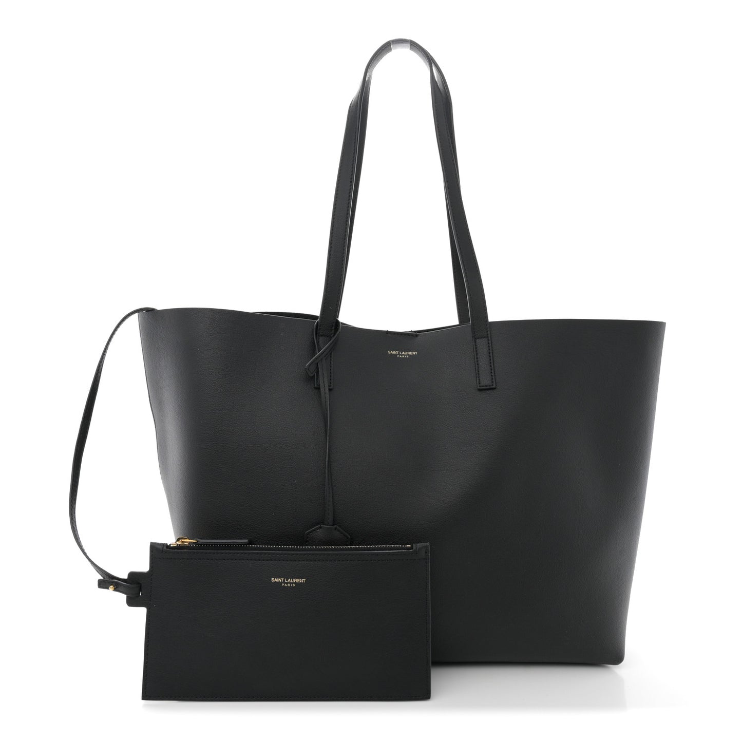 Calfskin Large Shopping Tote Black