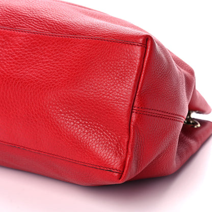 Gucci Pebbled Calfskin Medium Soho Chain Shoulder Bag Tabasco Red 11 of 14