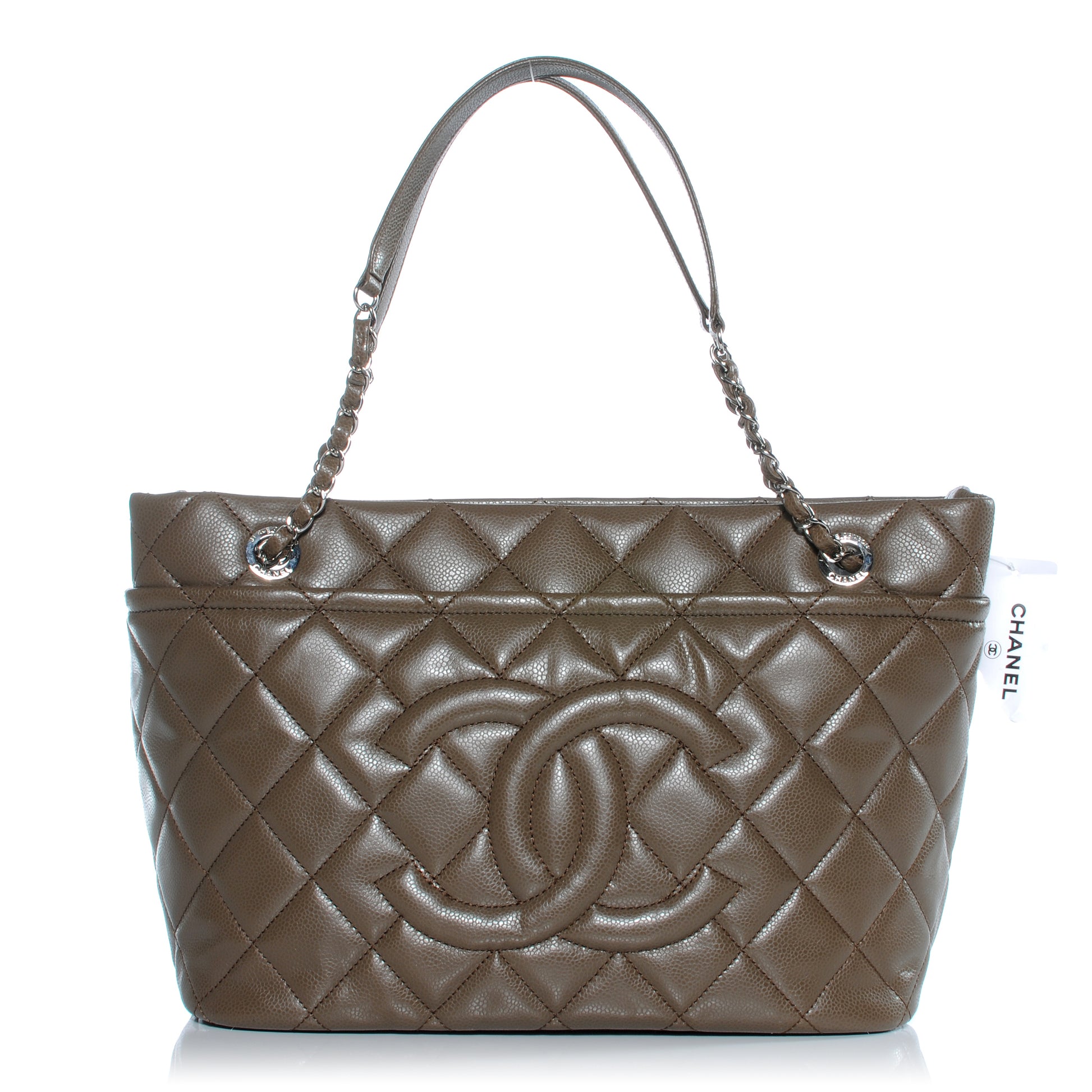 Chanel Caviar CC Timeless Soft Tote Taupe Fonce 1 of 8