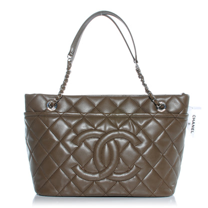 Chanel Caviar CC Timeless Soft Tote Taupe Fonce 1 of 8
