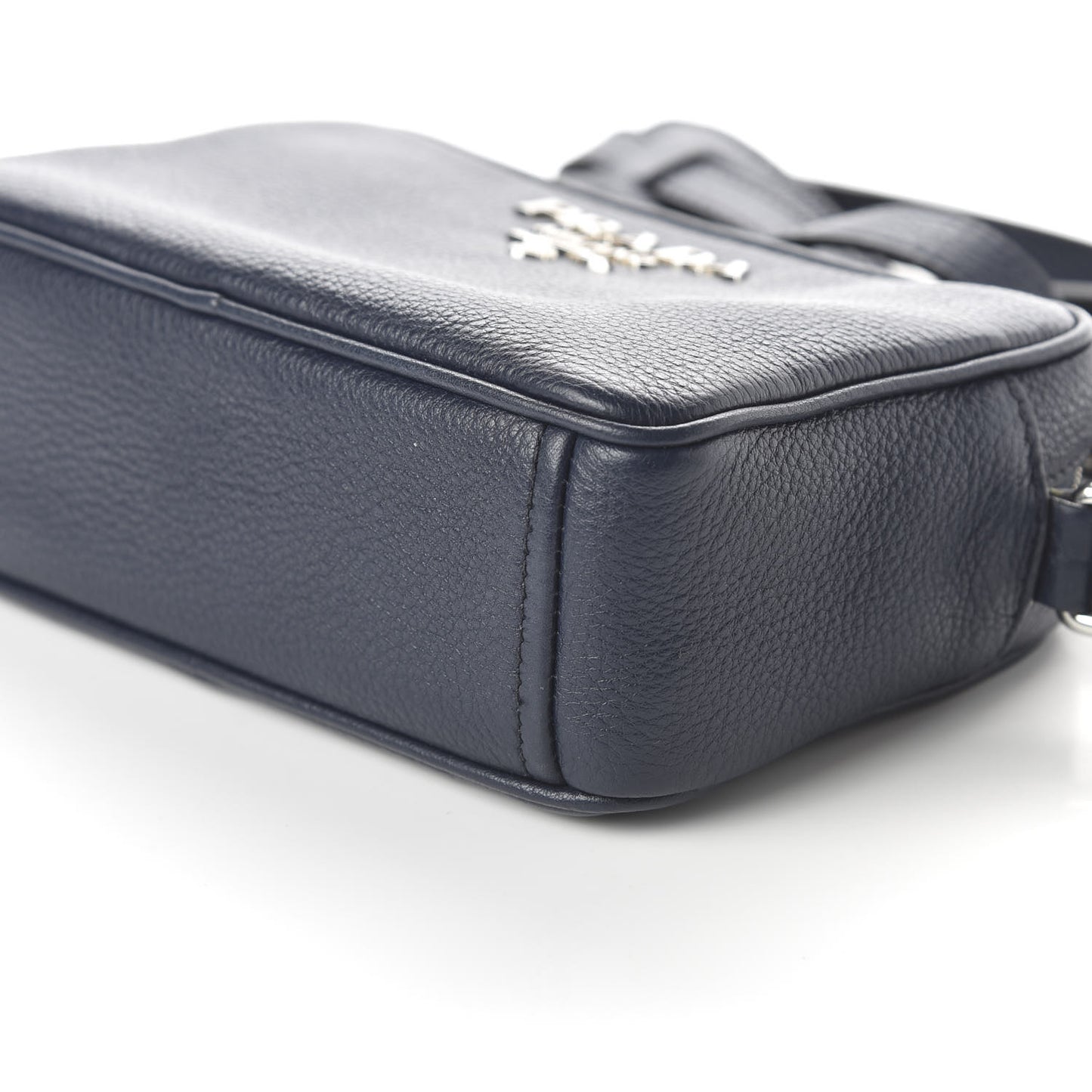 Vitello Daino Mini Camera Crossbody Bag Blue