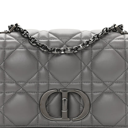 Christian Dior Calfskin Macrocannage Medium Caro Bag Iron Grey 8 of 10