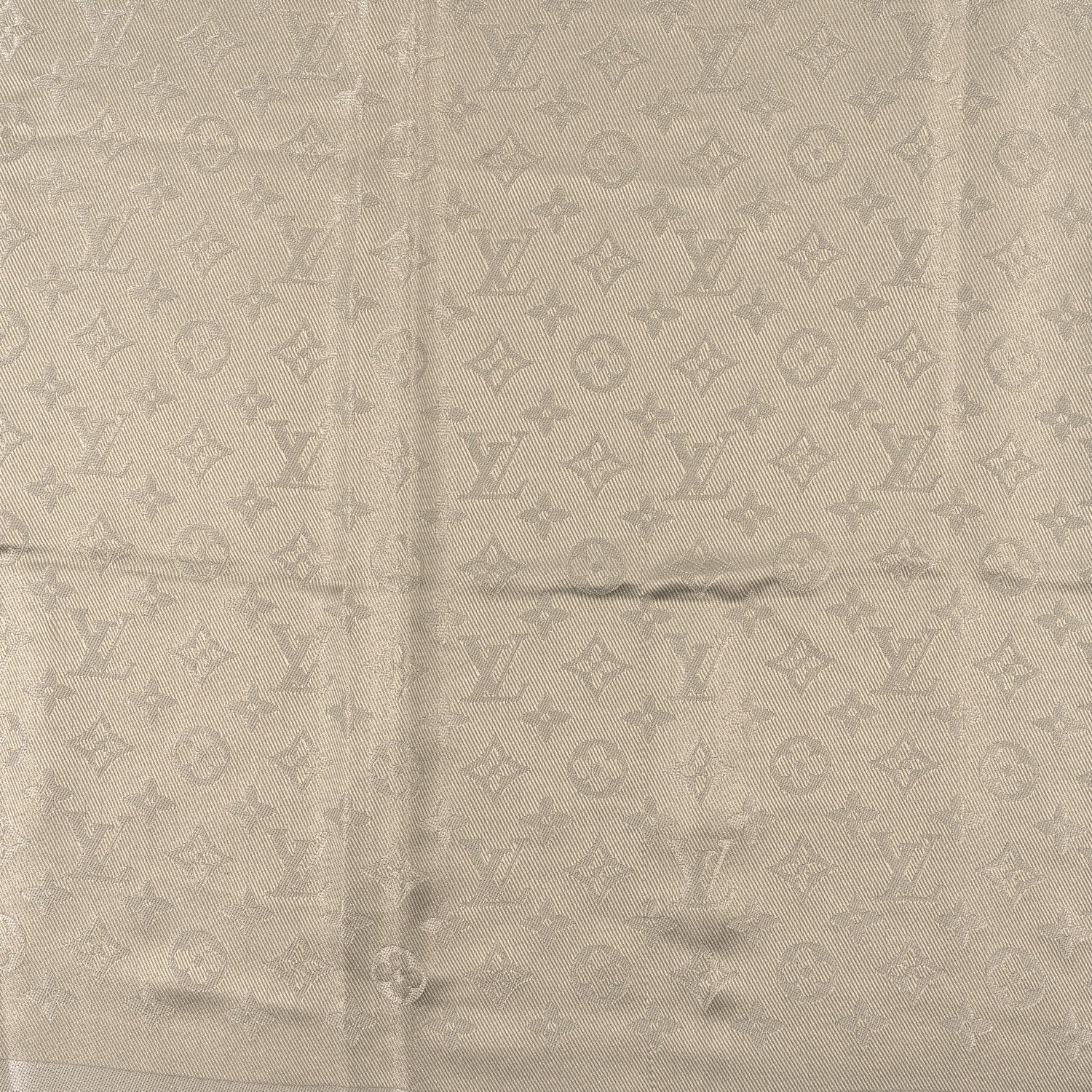 Louis Vuitton Silk Wool Monogram Lock and Go Shine Shawl Vert Asnieres 2 of 5