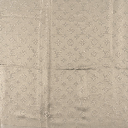Louis Vuitton Silk Wool Monogram Lock and Go Shine Shawl Vert Asnieres 2 of 5