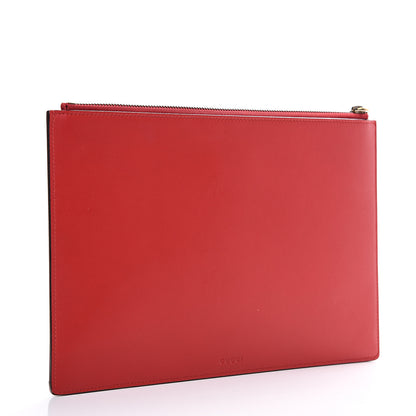 Gucci Calfskin GucciGhost Print Pouch Hibiscus Red 2 of 9