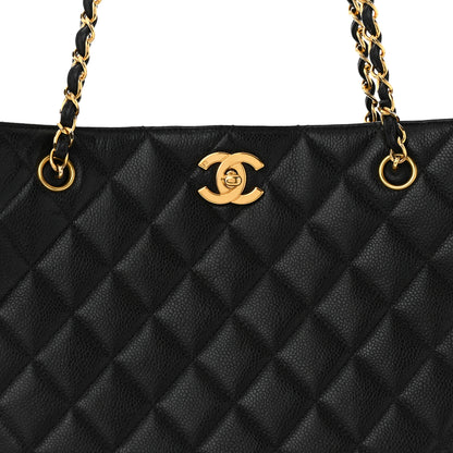 Chanel Caviar Quilted Shopping Tote Black 10 of 18