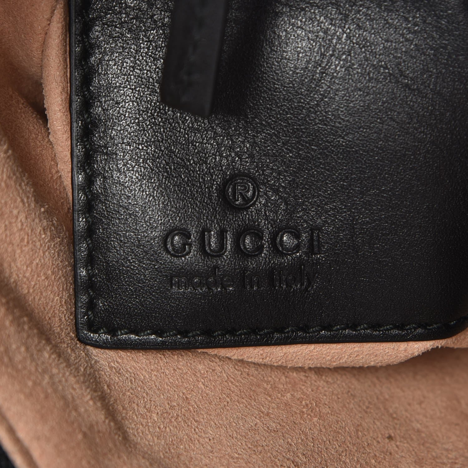 Gucci Calfskin Matelasse Mini GG Marmont Chain Bag Black 6 of 7