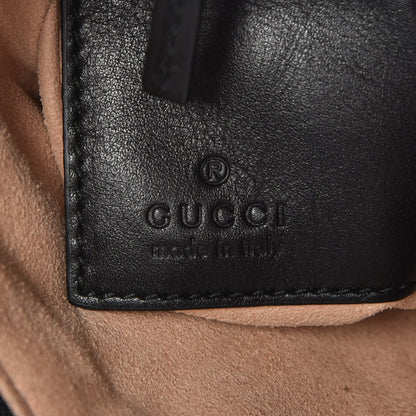 Gucci Calfskin Matelasse Mini GG Marmont Chain Bag Black 6 of 7