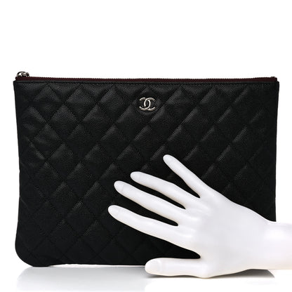 Chanel Caviar Quilted Medium Cosmetic Case Black 2 of 9