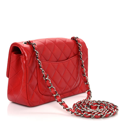 Chanel Lambskin Quilted Mini Rectangular Flap Red 3 of 11