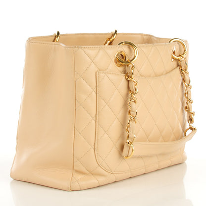 Chanel Caviar Quilted Grand Shopping Tote GST Beige Clair 3 of 7