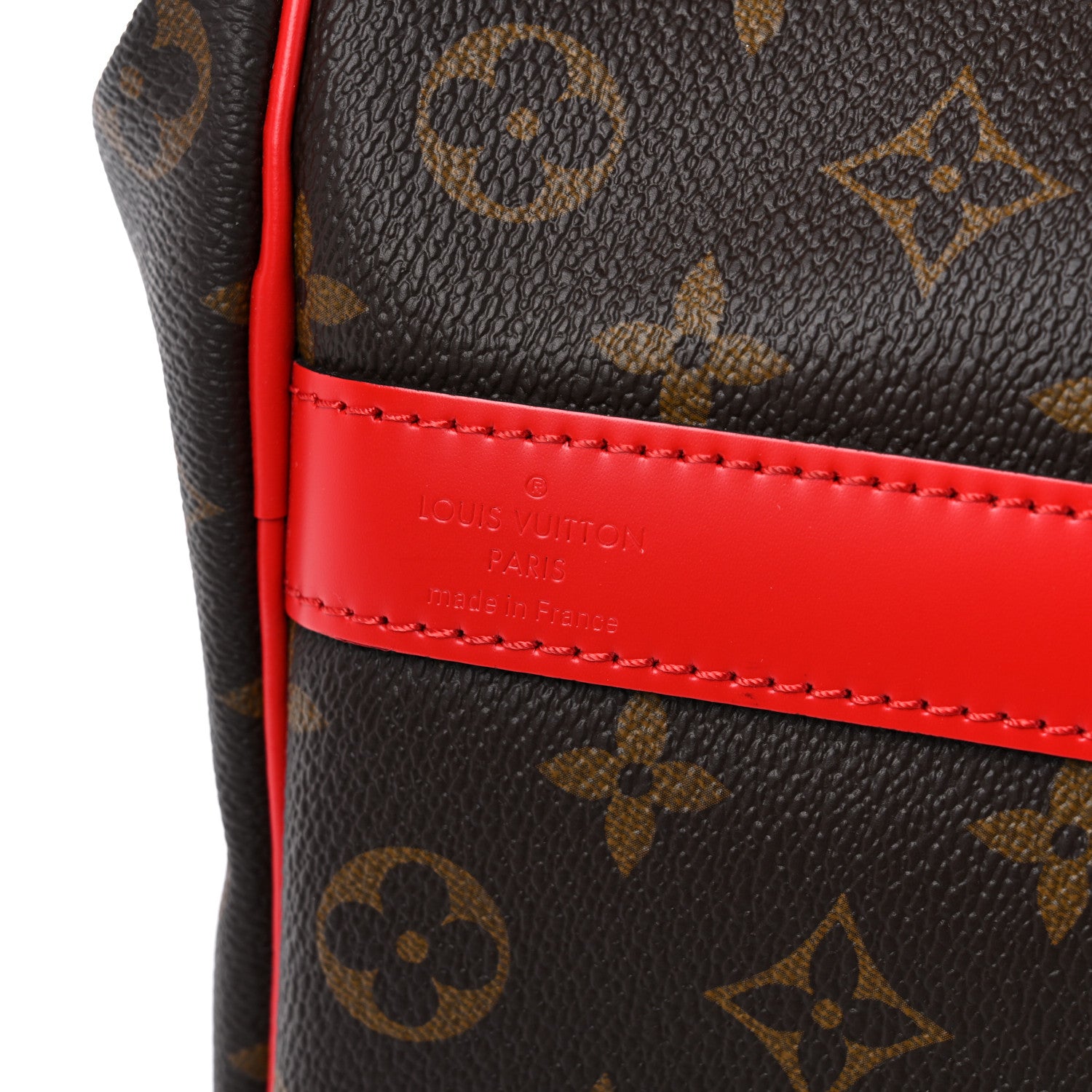 Louis Vuitton Calfskin Monogram Keepall Bandouliere 50 Coquelicot 5 of 8
