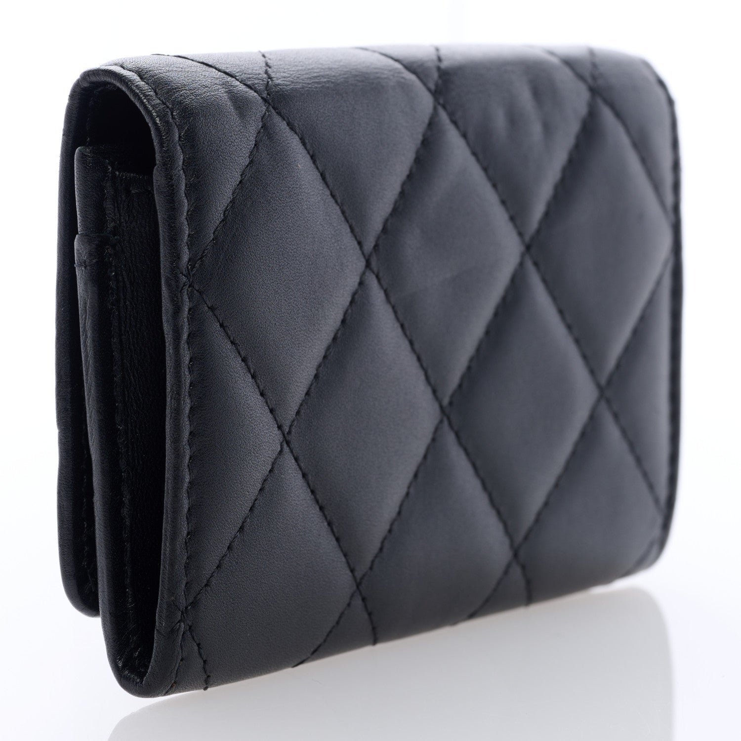 Chanel Calfskin Quilted Cambon Business Card Holder Black 3 of 8