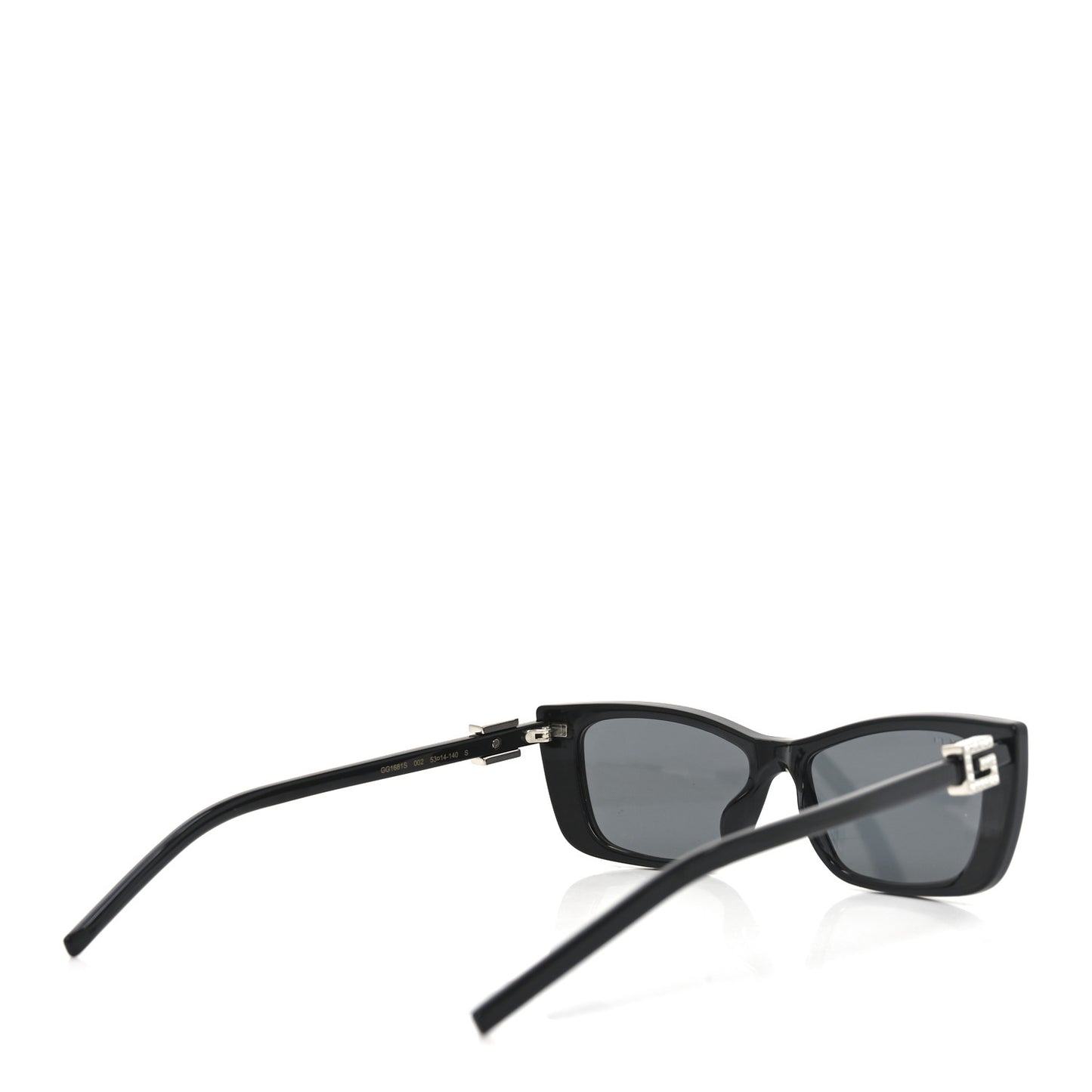 Acetate Crystal Rectangle Sunglasses GG1681S Black