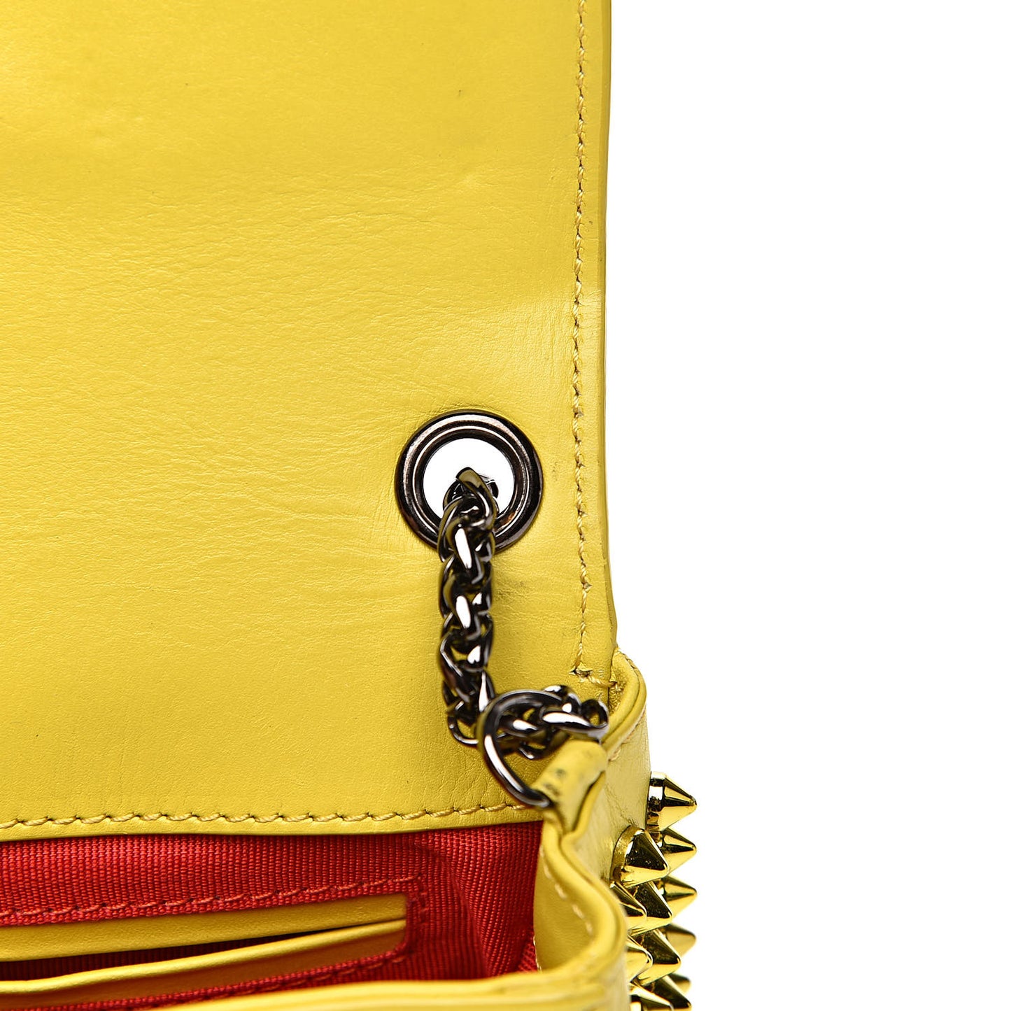 Calfskin Spikes Mini Sweety Charity Crossbody Bag Mimosa