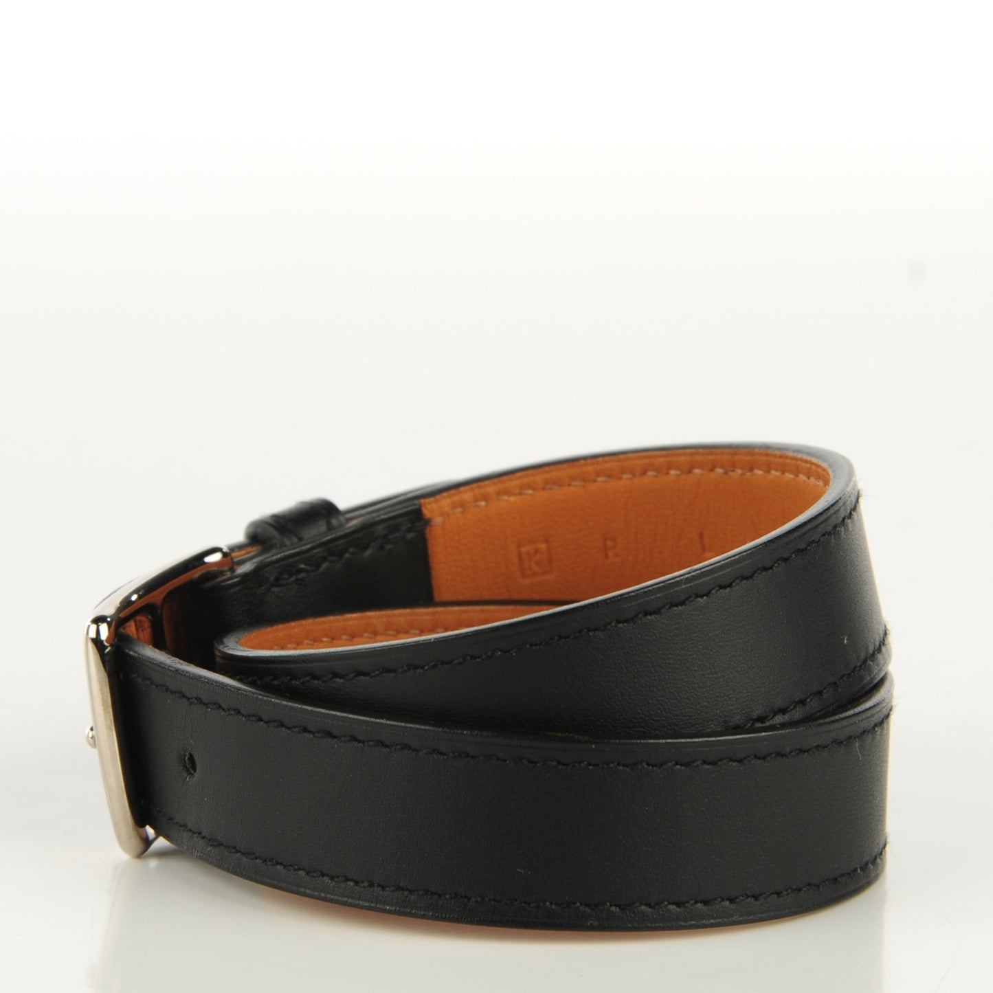 Hunter Cowhide Etriviere Double Tour Bracelet L Black