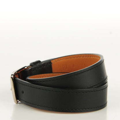 Hermes Hunter Cowhide Etriviere Double Tour Bracelet L Black 3 of 9