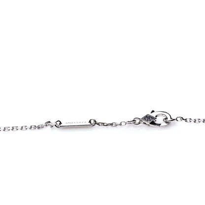 Van Cleef & Arpels 18K White Gold Chalcedony Vintage Alhambra Pendant Necklace 4 of 7