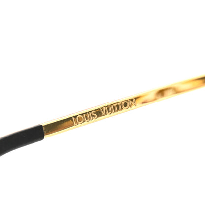 Louis Vuitton Metal Monogram Grease Sunglasses Z1172W Gold 5 of 9