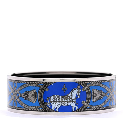 Hermes Enamel Printed Wide Grand Apparat Bracelet 65 1 of 6