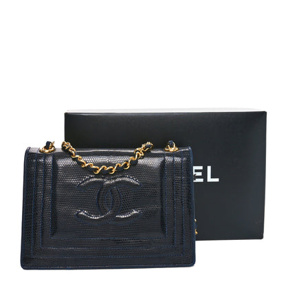 Chanel Lizard CC Mini Flap Bag Navy 12 of 12