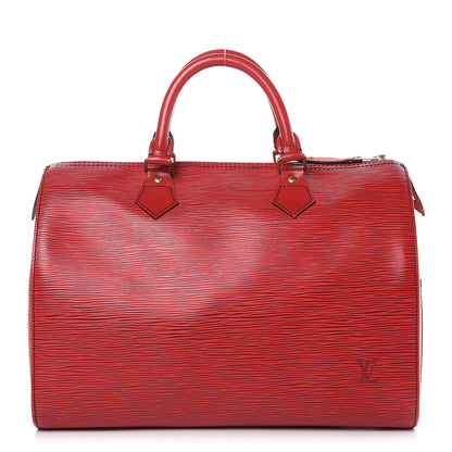 Louis Vuitton Epi Speedy 30 Castillan Red 1 of 15