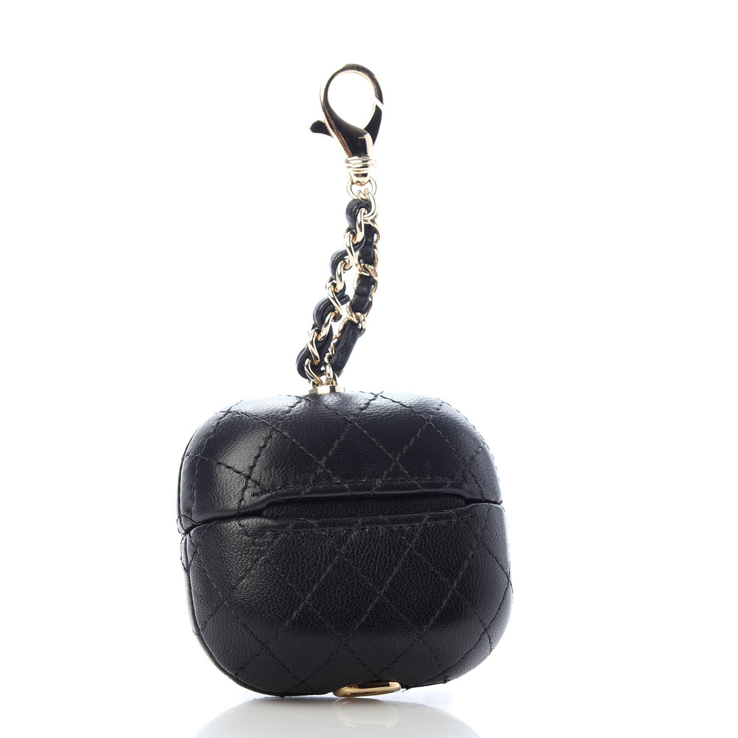 Chanel Lambskin Quilted Airpods Pro Case With Chain Black 3 of 7