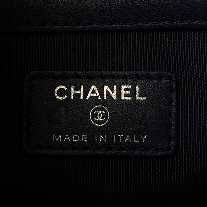 Chanel Denim Quilted Zipped Clutch Blue 7 of 8
