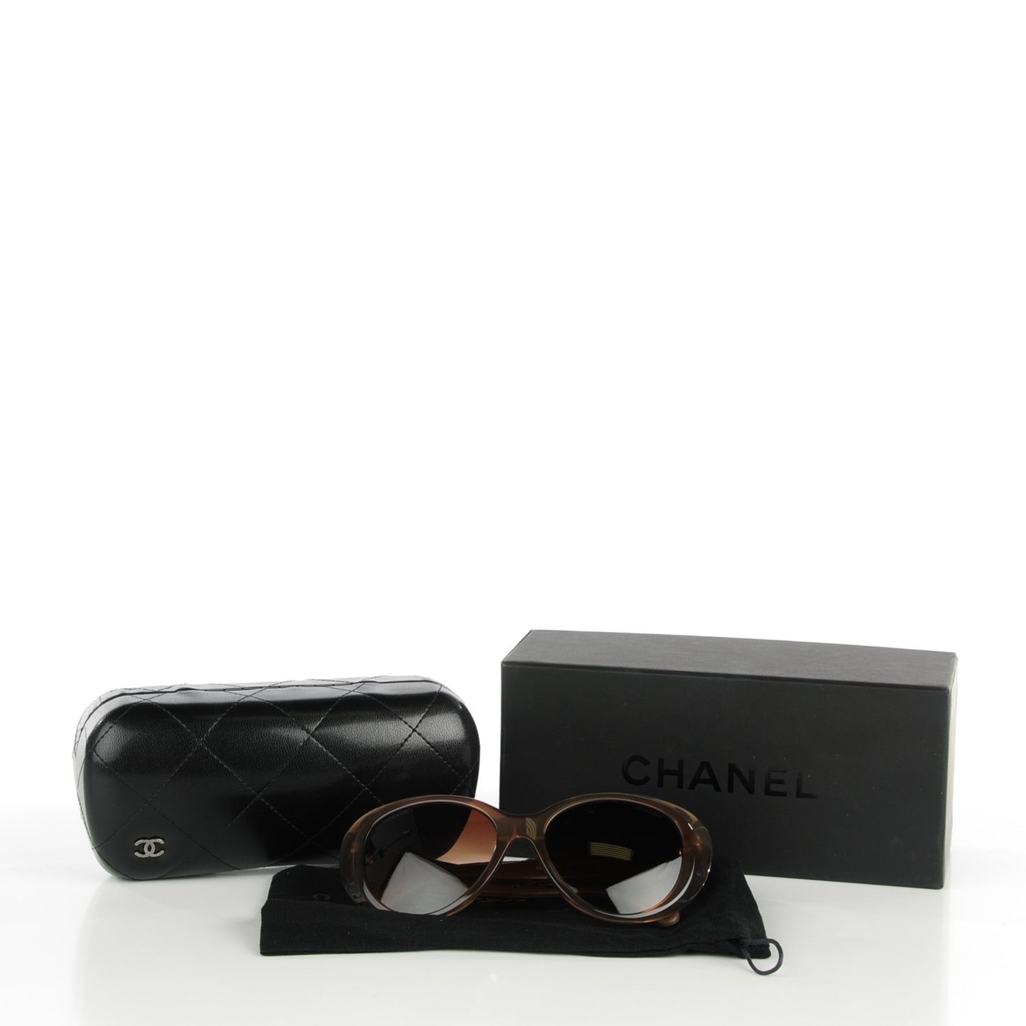 Lambskin Camellia CC Sunglasses 5318-Q Brown