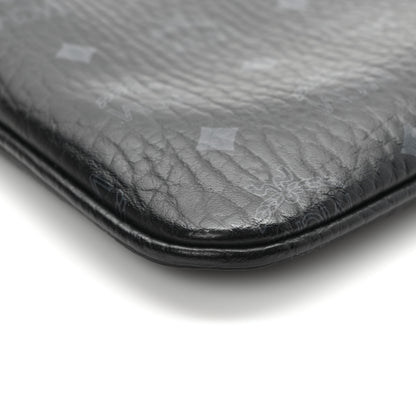 MCM Visetos Liz Shopper Tote Pouch Black 5 of 6