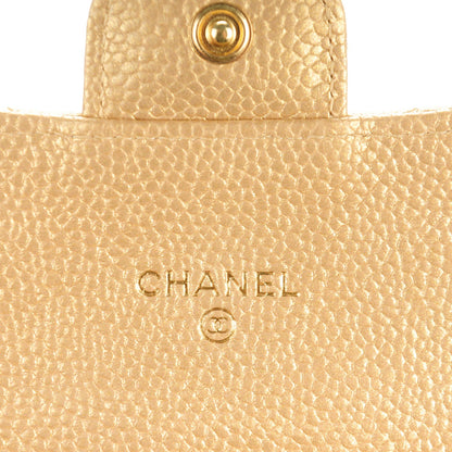 Chanel Pearly Caviar Quilted Small Flap Wallet Gold 6 of 7