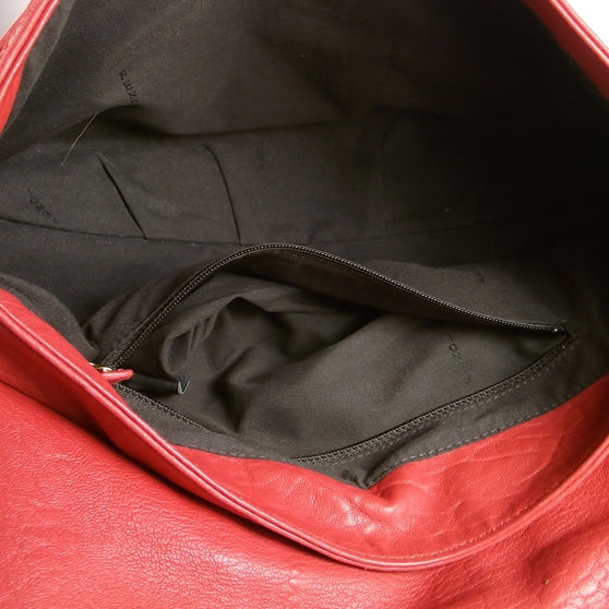 Fendi Crinkled Lambskin Mia Shoulder Flap Red 12 of 12