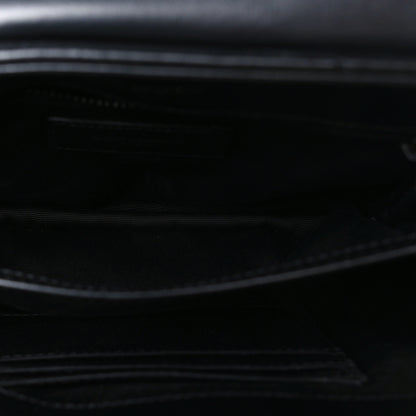 Saint Laurent Calfskin Y Quilted Monogram Monochrome Toy Loulou Crossbody Bag Black 5 of 11