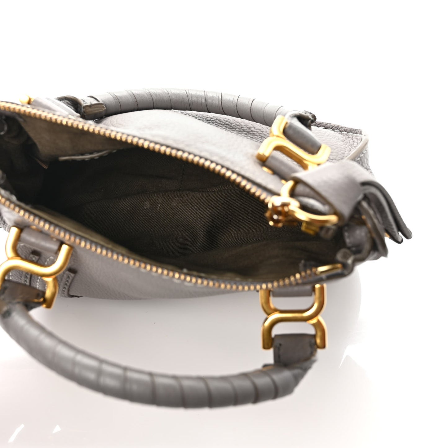 Calfskin Mini Marcie Satchel Cashmere Grey