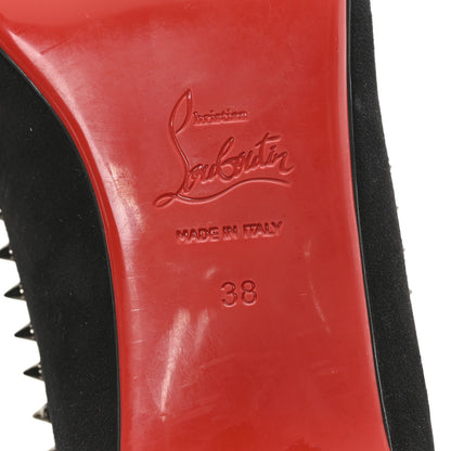 Christian Louboutin Nappa Suede Spikes Duvettina Ballerina Flats 38 Black 7 of 9