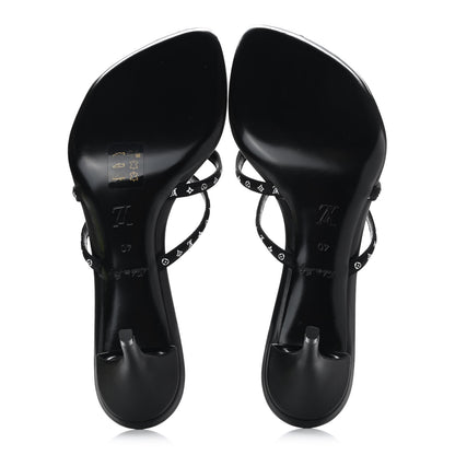 Louis Vuitton Satin Calfskin Citizen Thong Sandal 40 Black 5 of 8