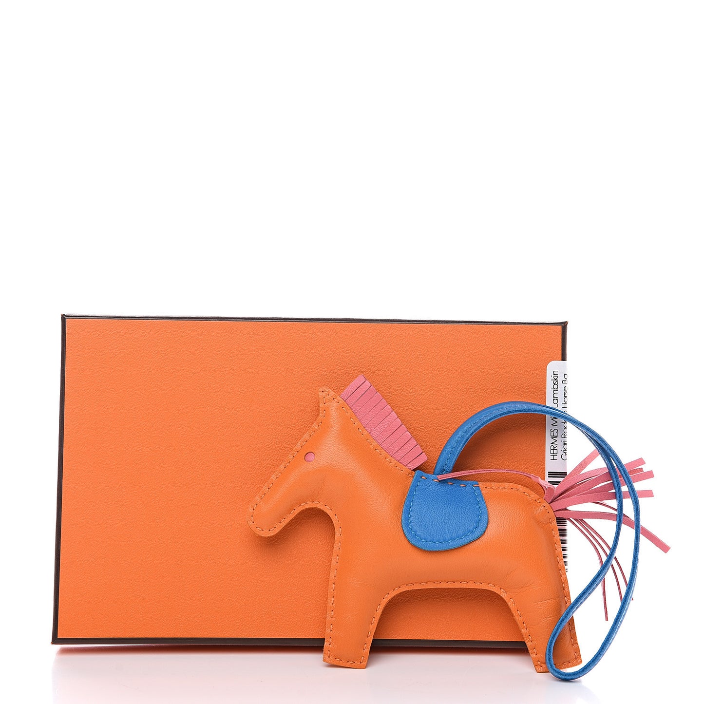 Milo Lambskin Grigri Rodeo Horse Bag Charm MM Orange Bleu Zanzibar Rose Azalee