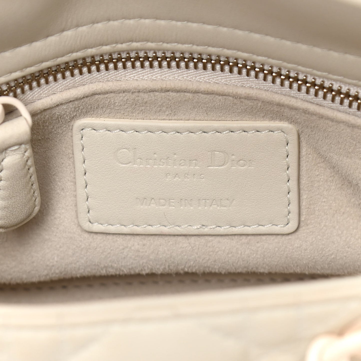 Ultra Matte Calfskin Cannage Mini Lady Dior White