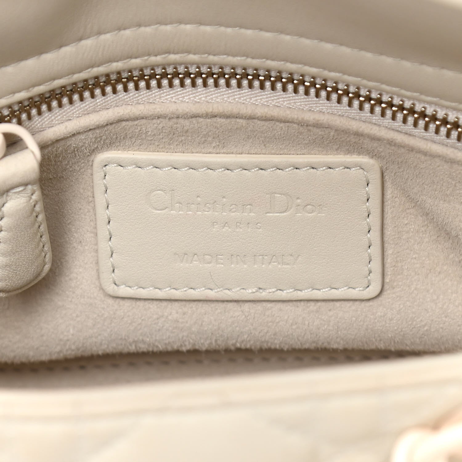 Christian Dior Ultra Matte Calfskin Cannage Mini Lady Dior White 7 of 20