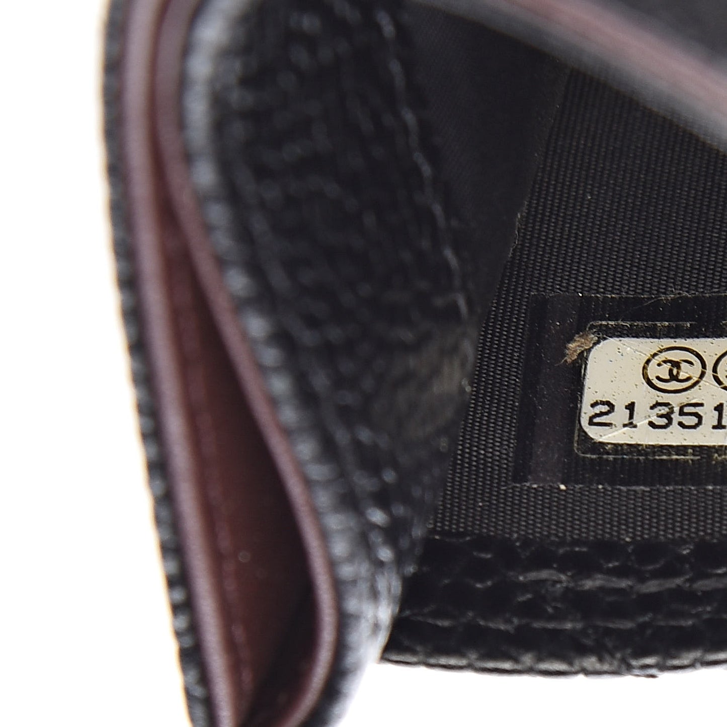 Caviar Quilted Card Holder Black