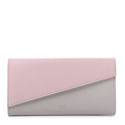Celine Lambskin Large Diagonal Multifunction Flap Wallet Pink Desert 1 of 9